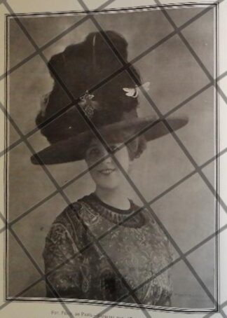 CARTEL ANTIGUO 1910 SOMBRERO DAMA. CASA FELIX DE PARIS /10