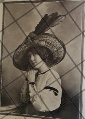 CARTEL ANTIGUO 1910 SOMBRERO DAMA. CASA FELIX DE PARIS /2