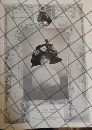CARTEL ANTIGUO 1910 SOMBRERO DAMA. CASA FELIX DE PARIS /9