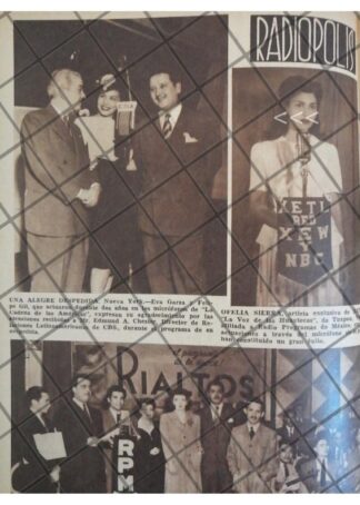 AFICHE RETRO CANTANTE OFELIA SIERRA Y OTROS 1944