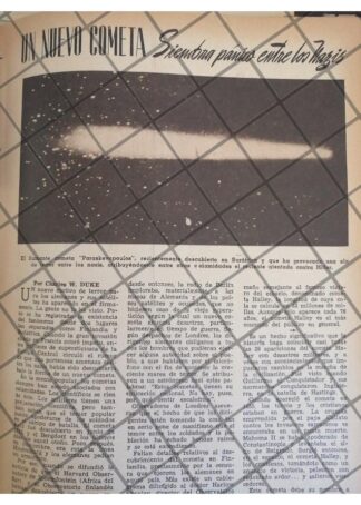 AFICHE RETRO DESCUBREN EL COMETA PARASKEVOUPOULOS