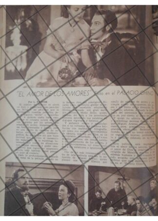 AFICHE RETRO. PELICULA. EL AMOR DE LOS AMORES 1944