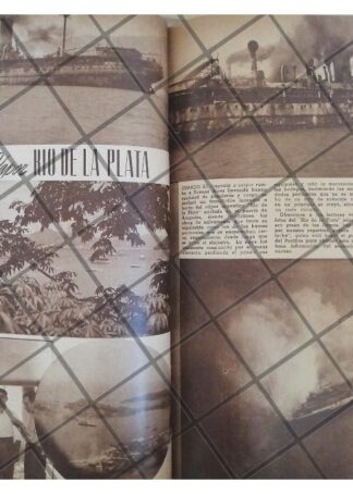 AFICHE RETRO INCENDIO DEL BUQUE RIO DE LA PLATA 1944