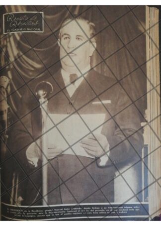 AFICHE RETRO 4TO INFORME DE AVILA CAMACHO 1944