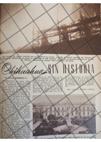 AFICHE RETRO INCENDIO DE PALACIO CHIHUAHUA 1944