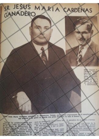 AFICHE RETRO AUGUSTO CARDENAS MONTEMAYOR 1944