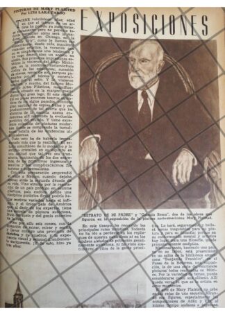 AFICHE RETRO EXPOSICION MARY PLAISTED EN MEXICO 1944