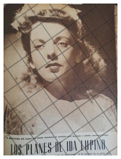 AFICHE RETRO LA ACTRIZ IDA LUPINO 1944 - Image 2