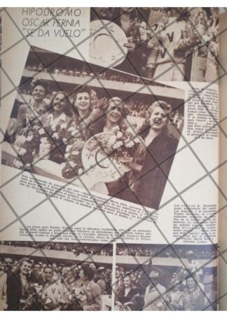 AFICHE RETRO ARTISTAS EN HIPODROMO DE LAS AMERICAS 1944