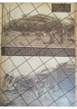 AFICHE RETRO ACCIDENTE FERROVIARIO EL CAZADERO, QRO 1944