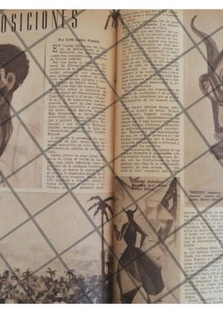 AFICHE RETRO DEBUT DEL PINTOR HECTOR XAVIER 1944