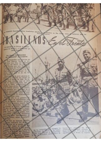AFICHE RETRO LOS BRASILEÑOS EN LA GUERRA MUNDIAL 1944