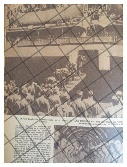 AFICHE RETRO LOS BRASILEÑOS EN LA GUERRA MUNDIAL 1944 - Image 3