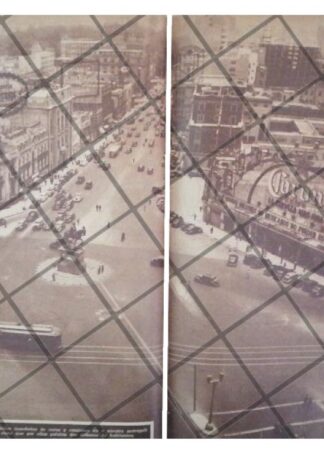 AFICHE RETRO PANORAMICA DEL PASEO DE LA REFORMA 1944