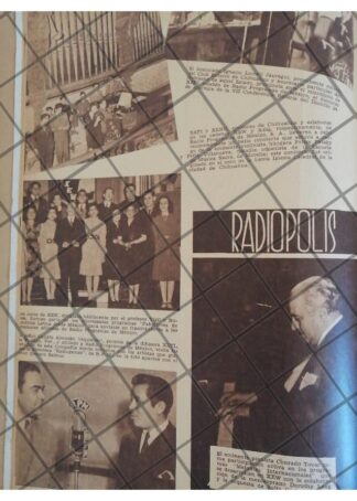 AFICHE RETRO CONRADO TOVAR Y OTROS EN LA XEW RADIO 1944