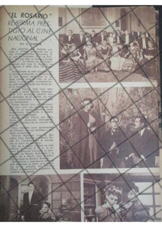 AFICHE RETRO FILMAN PELICULA. EL ROSARIO 1944