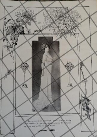 CARTEL ANTIGUO 1910 VESTIDOS DE LUJO CASA FELIX DE PARIS 1