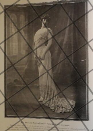 CARTEL ANTIGUO 1910 VESTIDOS DE LUJO CASA FELIX DE PARIS 10