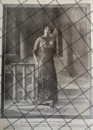 CARTEL ANTIGUO 1910 VESTIDOS DE LUJO CASA FELIX DE PARIS 12