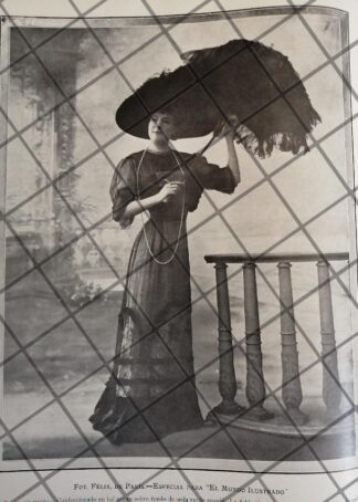 CARTEL ANTIGUO 1910 VESTIDOS DE LUJO CASA FELIX DE PARIS 14