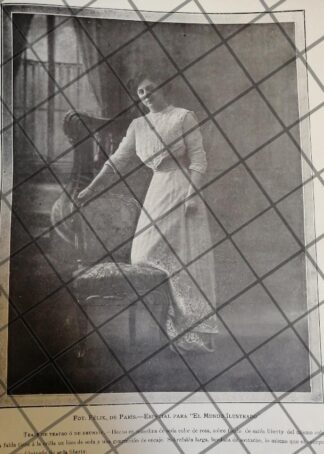 CARTEL ANTIGUO 1910 VESTIDOS DE LUJO CASA FELIX DE PARIS 15