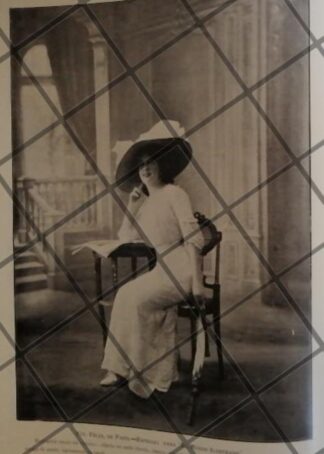 CARTEL ANTIGUO 1910 VESTIDOS DE LUJO CASA FELIX DE PARIS 16