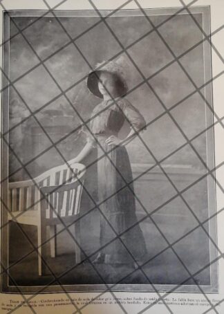 CARTEL ANTIGUO 1910 VESTIDOS DE LUJO CASA FELIX DE PARIS 18
