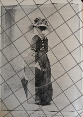 CARTEL ANTIGUO 1910 VESTIDOS DE LUJO CASA FELIX DE PARIS 19