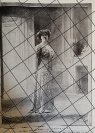 CARTEL ANTIGUO 1910 VESTIDOS DE LUJO CASA FELIX DE PARIS 22