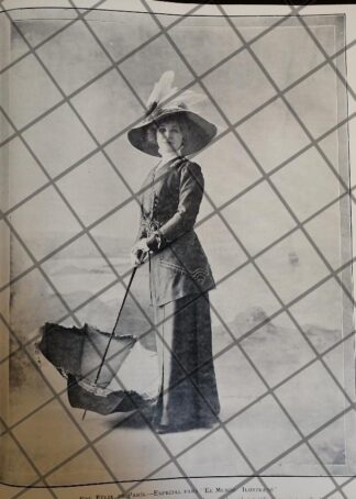 CARTEL ANTIGUO 1910 VESTIDOS DE LUJO CASA FELIX DE PARIS 24