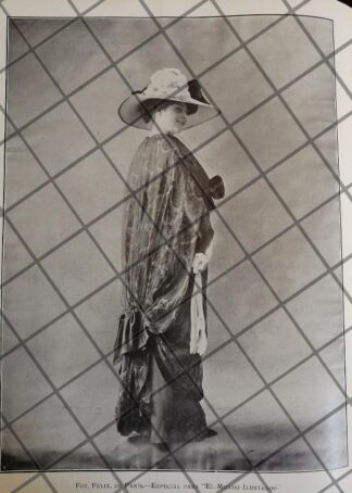 CARTEL ANTIGUO 1910 VESTIDOS DE LUJO CASA FELIX DE PARIS 25