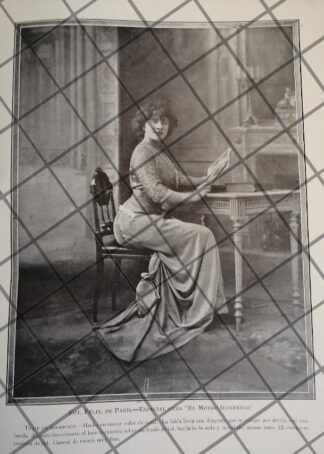 CARTEL ANTIGUO 1910 VESTIDOS DE LUJO CASA FELIX DE PARIS 3