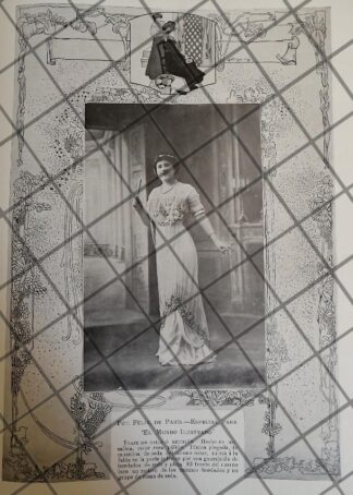 CARTEL ANTIGUO 1910 VESTIDOS DIBUJO ANTONIO GEDOVIUS -30