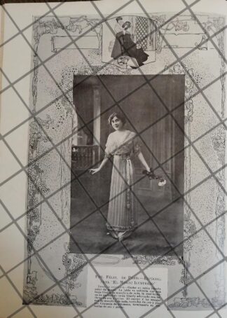 CARTEL ANTIGUO 1910 VESTIDOS DIBUJO ANTONIO GEDOVIUS -31