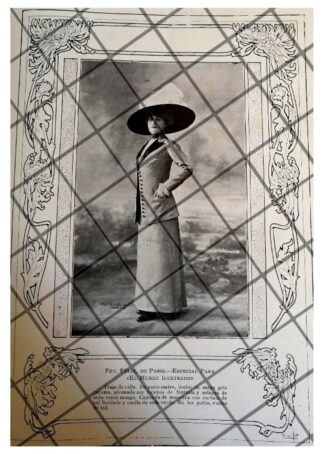 CARTEL ANTIGUO 1910 VESTIDOS DIBUJO ANTONIO GEDOVIUS -34