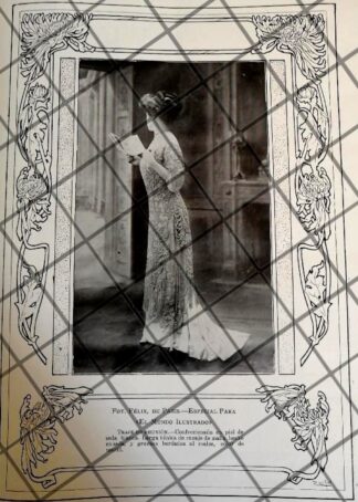 CARTEL ANTIGUO 1910 VESTIDOS DIBUJO RAFAEL LILLO-36