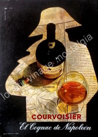 CARTEL ANTIGUO ORIGINAL DE COGNAC COURVOISIER NAPOLEON 1967 /V253