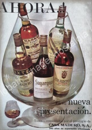 CARTEL ANTIGUO ORIGINAL DE VINOS DE LA CASA MADERO 1967 /V271