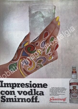CARTEL ANTIGUO ORIGINAL DE VODKA SMIRNOFF 1966 /V305