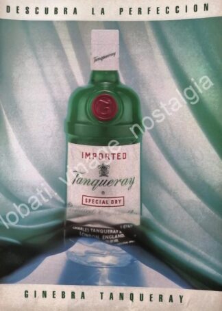 CARTEL ANTIGUO ORIGINAL DE GINEBRA TANQUERAY 1980s /V317