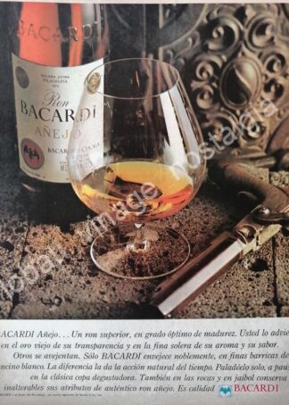 CARTEL ANTIGUO ORIGINAL DE VINOS BACARDI 1965 -15