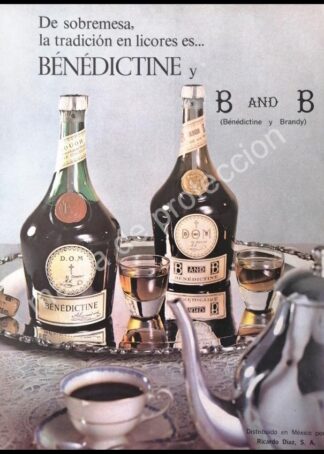 CARTEL ANTIGUO ORIGINAL DE VINOS BENEDICTINE 1968
