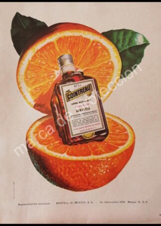 CARTEL ANTIGUO ORIGINAL DE LICOR DE NARANJA, COINTREAU 1964 / RARO