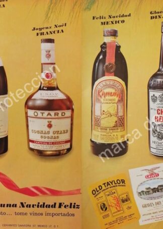 CARTEL ANTIGUO ORIGINAL DE TIENDA. VINOS FINOS S.A . DF. 1967