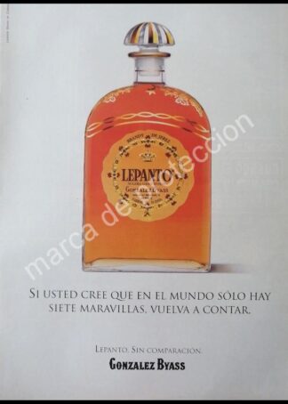 CARTEL ANTIGUO ORIGINAL DE VINOS SOLERA LEPANTO, GONZALEZ BYASS 1990