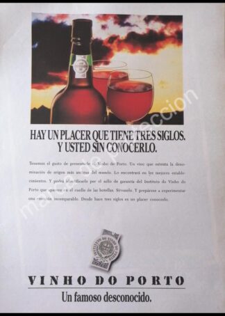 CARTEL ANTIGUO ORIGINAL DE OPORTO. VINHO DO PORTO 1980s