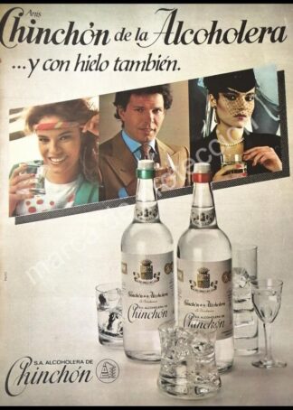 CARTEL ANTIGUO ORIGINAL DE VINOS CHINCHON DE LA ALCOHOLERA 1980s /2