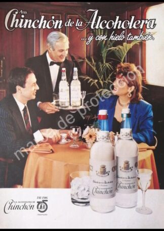 CARTEL ANTIGUO ORIGINAL DE ANIS. CHINCHON DE LA ALCOHOLERA 1980s /3
