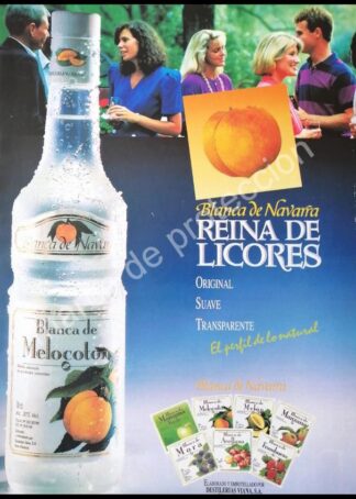 CARTEL ANTIGUO ORIGINAL DE VINOS BLANCA DE NAVARRA 1980s