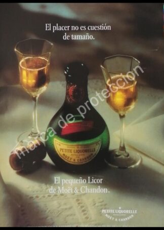 CARTEL ANTIGUO ORIGINAL DE VINOS PETITE LIQUORELLE, MOET & CHANDON 1995 2
